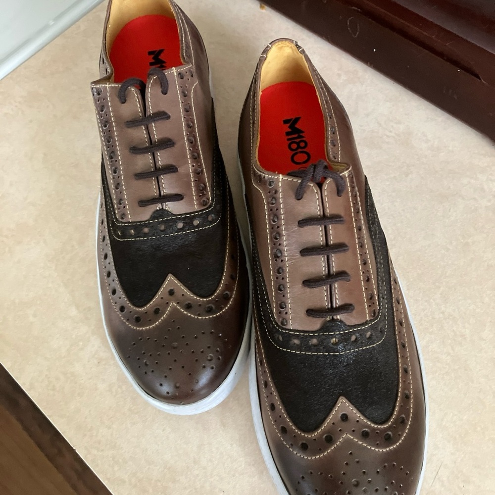 Sandro Moscoloni Men's 16233 Wingtip Shoe in Brown Tan size 10 New